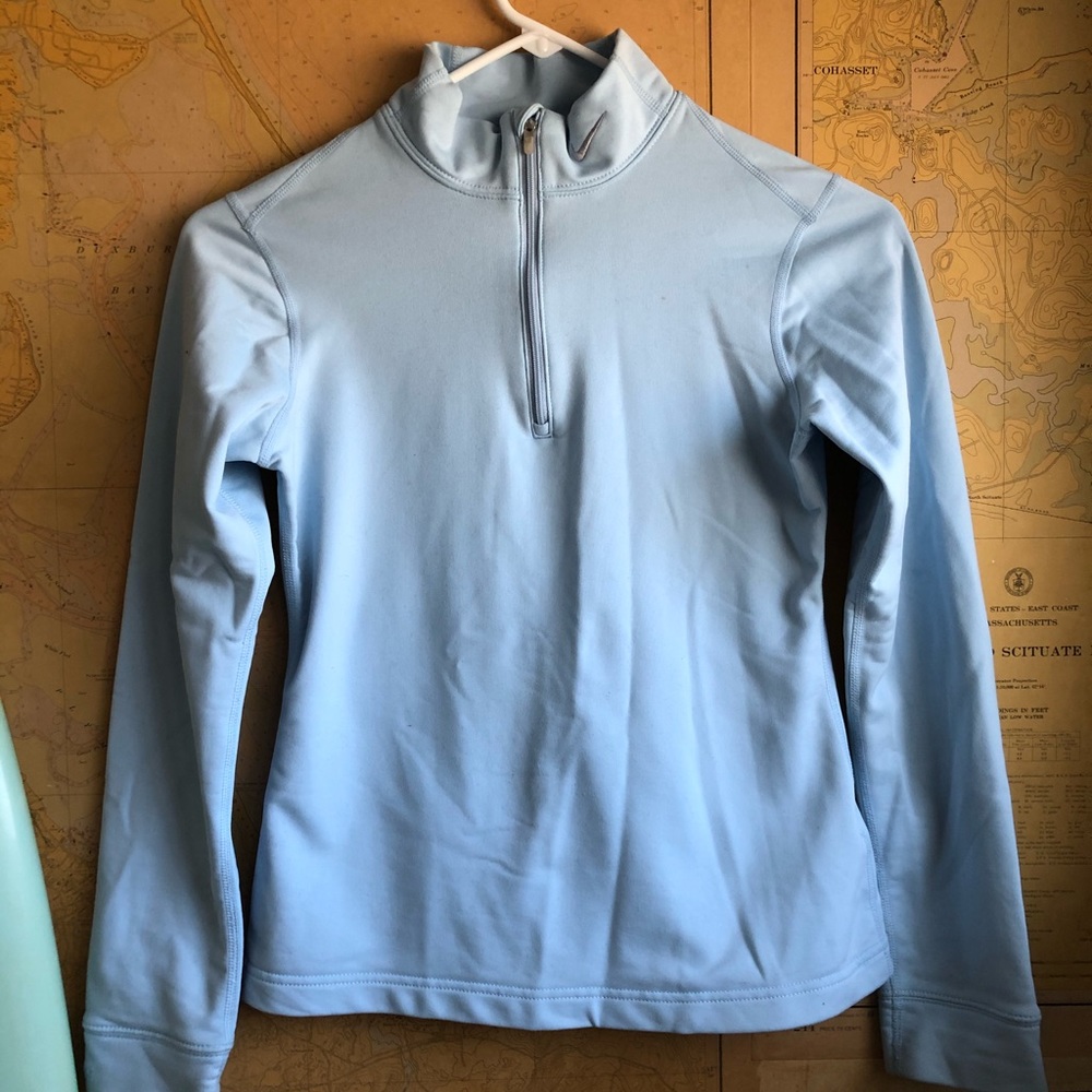 Nike light blue quarter zip